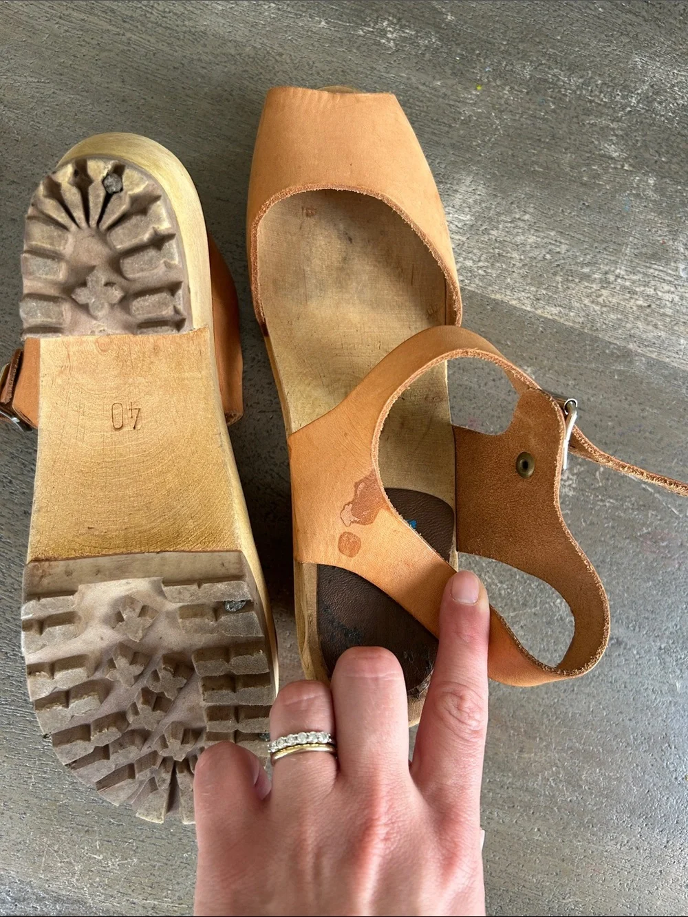 MIA Greta wooden Swedish clog sandals